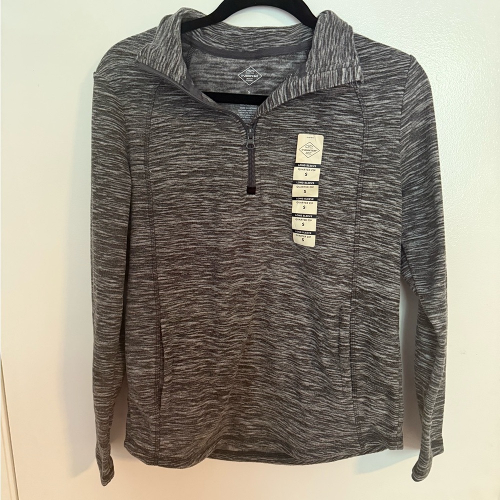 St. John's Bay Gray Quarter-Zip Pullover